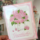 GRANDMOTHER PINK HYDRANGEA CARD