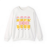 Teacher Pencil Crewneck Sweatshirt | Cute Pink & Yellow Teacher Appreciation Gift