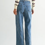 JBD ASYMETRIC STRAIGHT JEANS