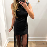 BLACK PEARL MECH EMBELLISHED MAXI DRESS