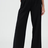 BLACK HIGH WAISTED PLEATED DRESS PANTS