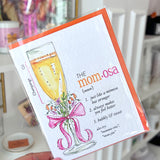 MOMOSA CHAMPAGNE HAND PAINTED CARD