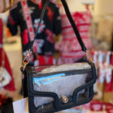 BLACK ENVELOPE SHOULDER CLEAR PURSE