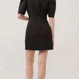 BLACK PEARL CUTOUT MINI DRESS