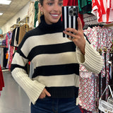 Kaila Oversized Knit Striped Sweater