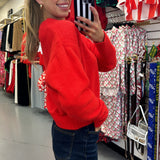 Red Julien Sweater Top