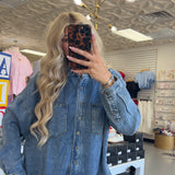 DENIM BUTTON DOWN LONG SLEEVE SHIRT