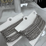 Silver Beaded Bracelet Stacks