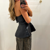 LEOPARD PRINT BARREL JEANS