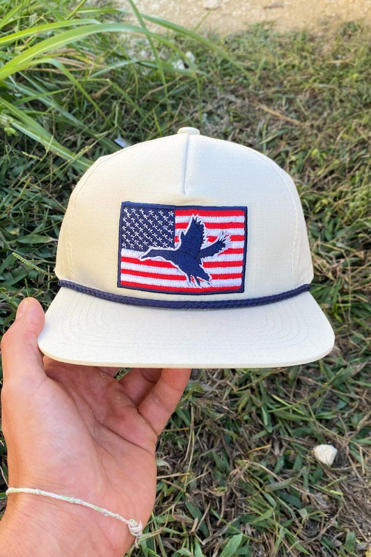 Cap - American Flag Duck - Putty