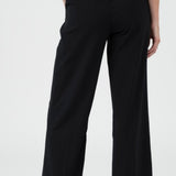 BLACK HIGH WAISTED PLEATED DRESS PANTS