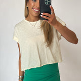 Cream Open Back Lounge Top