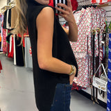 Black Turtleneck Sweater Vest