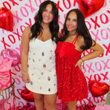 White Embellished Mini Dress