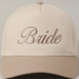 BRIDE EMBROIDERY TRUCKER HAT - BEIGE