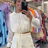 IVORY TIE MIDI RUFFLE SET
