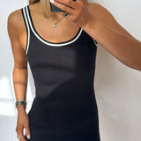 Black Knit Athletic Dress
