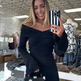 Black Rubi Knit Mini Dress