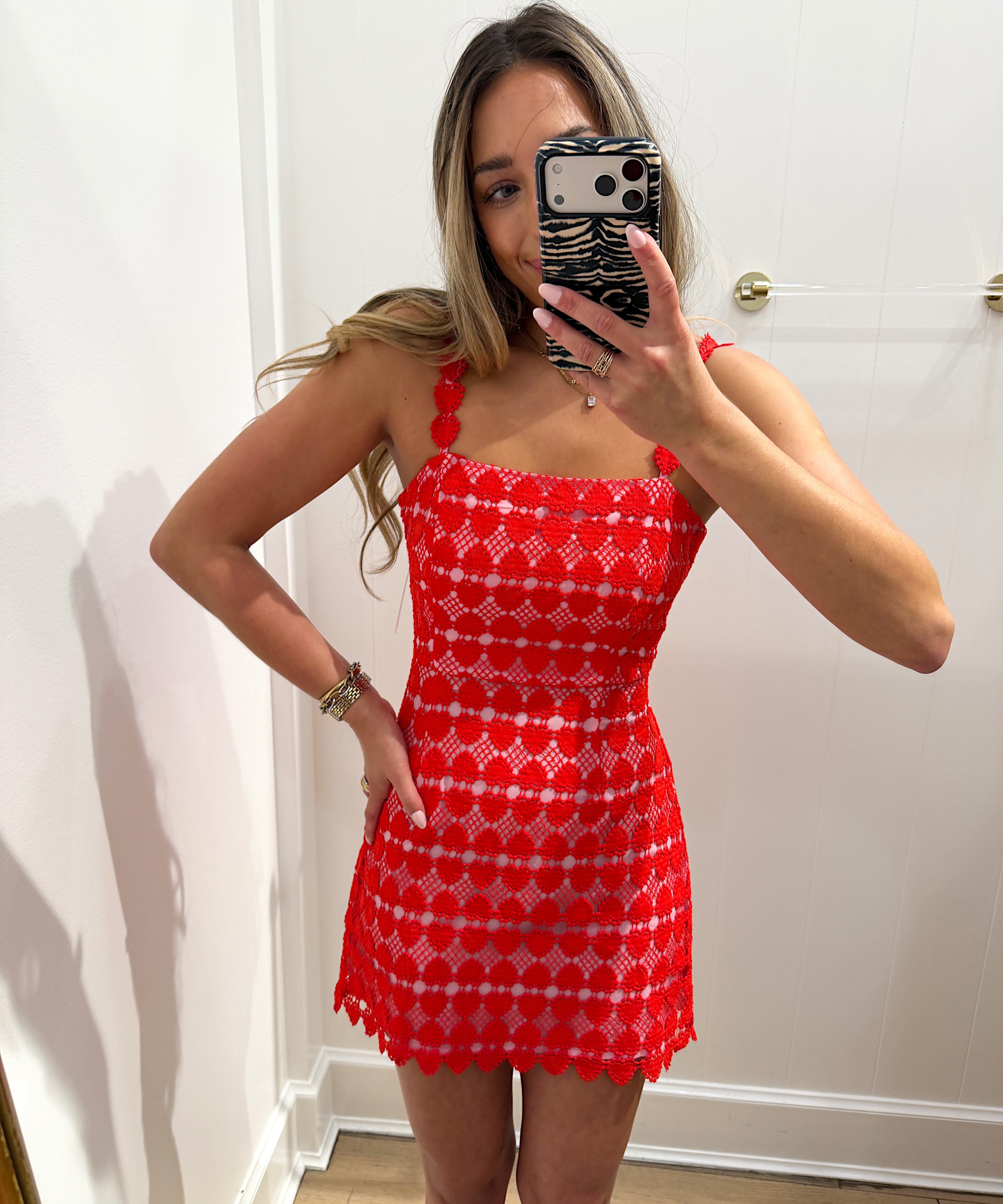 RED HEARTTHROB MINI DRESS