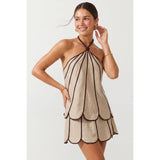 Shell Panel Linen Top: Off White / S