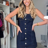 INDIGIO DENIM BUTTON DRESS
