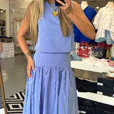 NAVY + WHITE GINGHAM SET