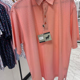 HORN LEGEND ORANGE AND WHITE STRIPED POLO