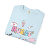 Nurse Cute Icons T-Shirt | Pastel Medical Graphic Tee for Nurses