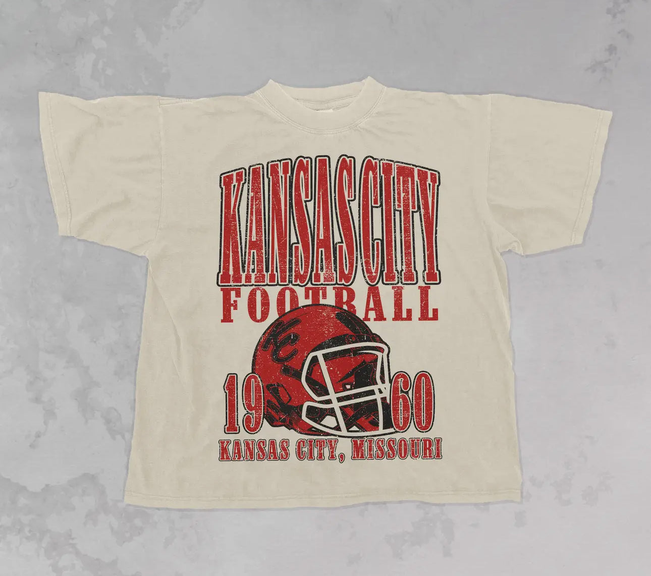 90s VINTAGE KANSAS CITY FOOTBALL OVERSIZED SHIRT