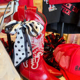 WHITE POLKA DOT TWILLY SCARF