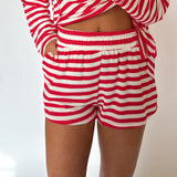 Red & White Striped Lounge Set