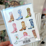 COLORFUL COWBOY BOOTS CARD