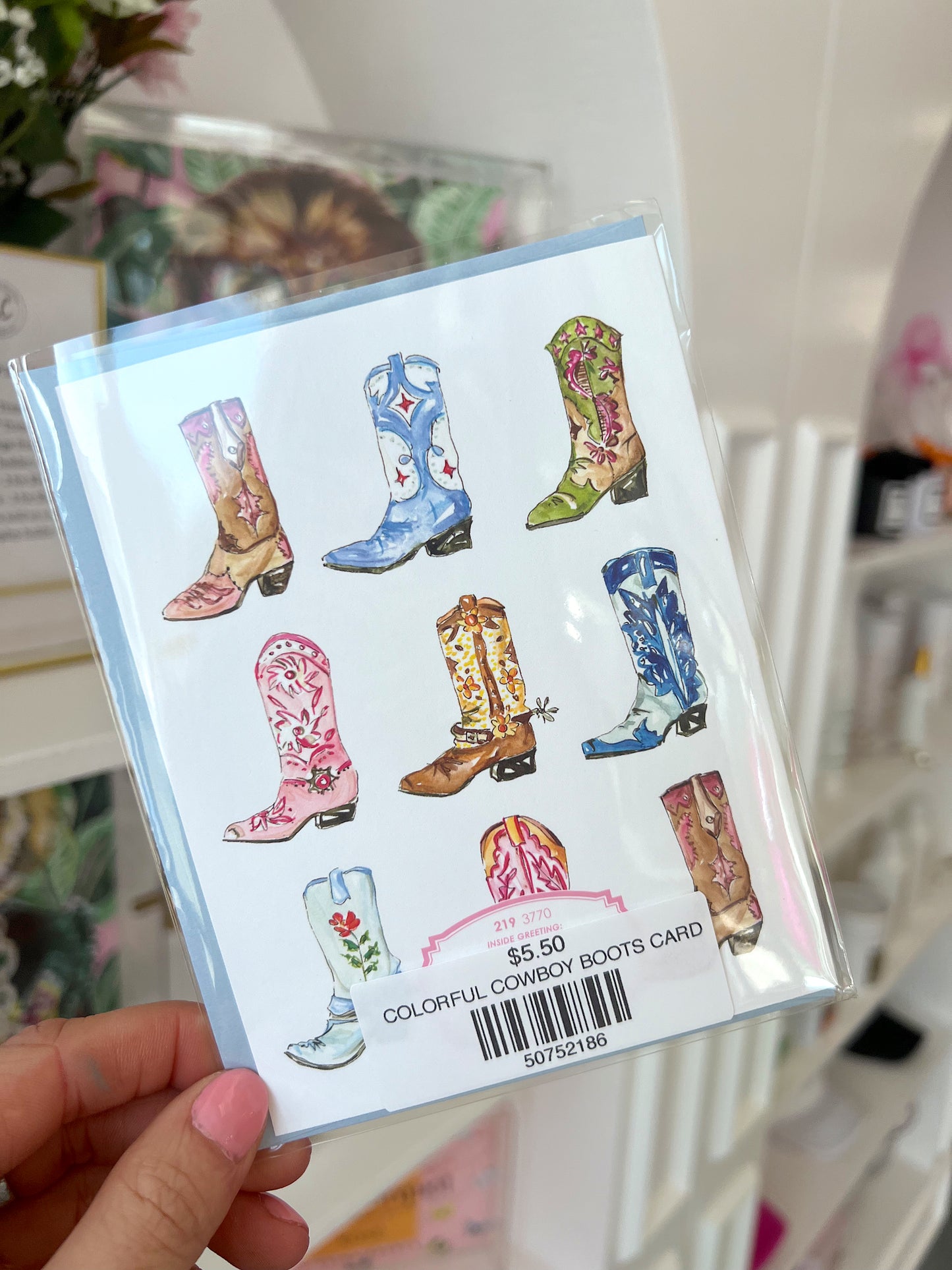 COLORFUL COWBOY BOOTS CARD