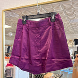 PLUM BUTTON UP SHORTS