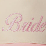 BRIDE EMBROIDERY TRUCKER HAT - PINK