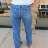 JBD ASYMETRIC STRAIGHT JEANS