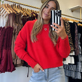 Red Julien Sweater Top