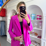 MAGENTA BLAZER TOP