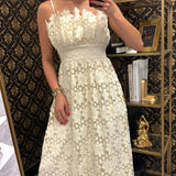 Ivory Lace Detailed Maxi Dress