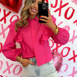 Hot Pink Smocked Longsleeve