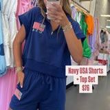 NAVY USA SHORTS + TOP SET
