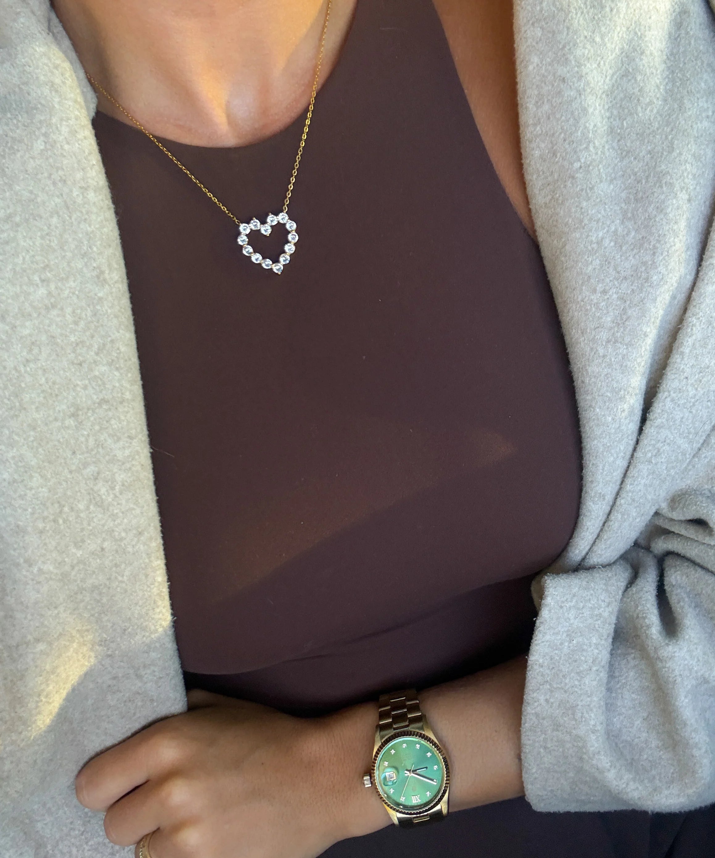 DIAMOND HEART NECKLACE