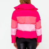 BUDDYLOVE ADDISON SPRINKLES PINK COLOR BLOCK PUFFER JACKET (size small left)