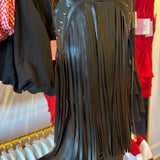 BLACK FRINGE STUDDED BOOT