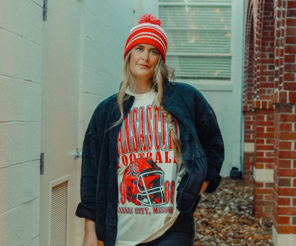 90s VINTAGE KANSAS CITY FOOTBALL OVERSIZED SHIRT