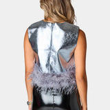 BUDDYLOVE QUEENIE SILVER FEATHER TANK