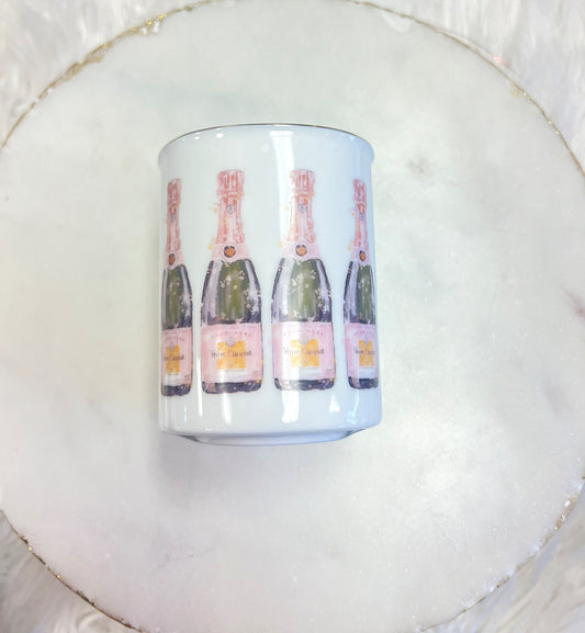 CHAMPAGNE BOTTLES MAKEUP / PENCIL VASE