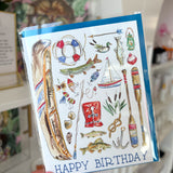 FISHING AND SAILING BIRTHDAY CARD