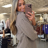 WF HORSE PLAID BUTTON UP TOP