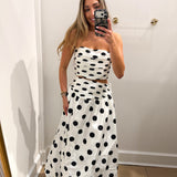 BLACK & WHITE POLKA DOT MAXI SET